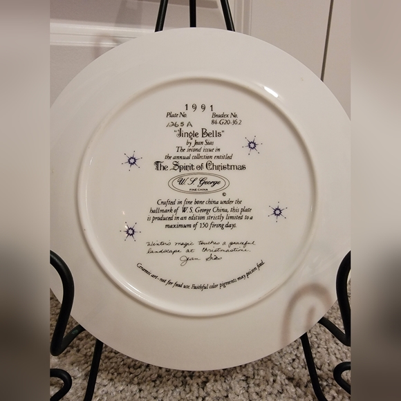1991 "Jingle Bells" Spirit of Christmas Collectable Decorative Plate - Picture 2 of 4
